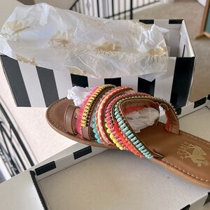 * BRAND NEW * Boho Bright Color Sandals